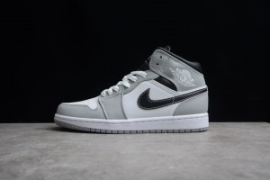 Air Jordan 1 Mid Light Smoke Grey 