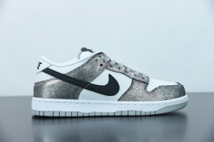 Nike Dunk Low Shimmer White Metallic Silver