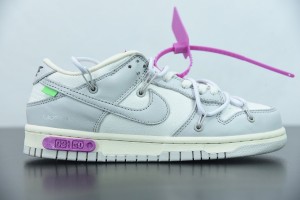 Off-White x Nike Dunk Low Lot 3 of 50 Grey White Pink