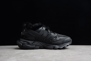 Balenciaga Track Sneaker Black with Fur 