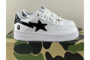 A Bathing Ape Bape Sta Low White Black Patent