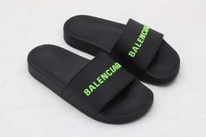 Balenciaga Slide Sandal Black - Green 