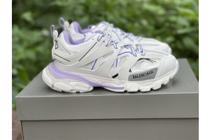Balenciaga Track3.0 Clear Sole Sneaker White - Purple