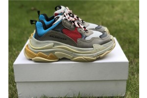 Balenciaga Triple S Gray - Red - Blue (2017) 
