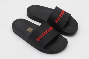 Balenciaga Slide Sandal Black - Red 