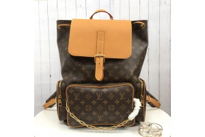 Louis Vuitton Trio Backpack Travel Bag Gold Chain 