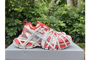 Balenciaga 3XL Extreme Lace Sneaker in orange and beige mesh and polyurethane