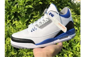 Air Jordan 3 Retro White Blue Basketball Shoes