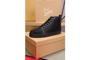 Christian Louboutin Louis - High Top Sneaker Black CLHT-054