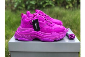 Balenciaga Allover Logo Triple S Plum Red 