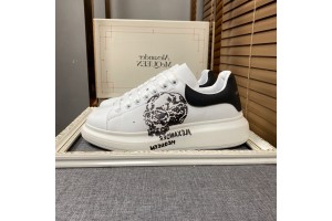 Alexander McQueen 5D Print - Skull Art Oversized Sneaker White Black 