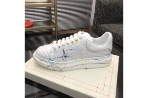 Alexander McQueen White Reflective Oversized Sneaker 