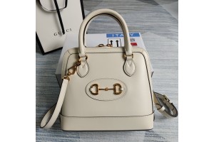 Gucci Horsebit 1955 handle bag - White