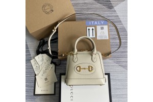 Gucci Horsebit 1955 small top handle bag - White 