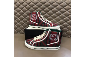 Gucci Tennis 1977 high-top grosgrain trim sneakers GG-S032  