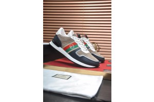 Gucci Beige GG Logo Web Shoes 