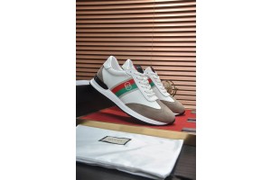 Gucci White With GG Logo Web Shoes 