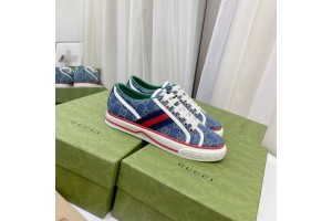 Gucci Tennis 1977 Print Sneaker - Low Top - Blue Demin GCB-015