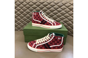 Gucci Tennis 1977 Red High Top Sneakers