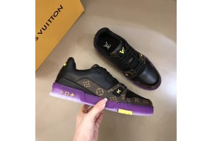 LV Initials Trainer Black Monogram - Purple LV-T0051