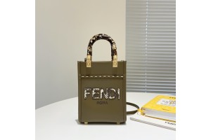 Fendi Sunshine Small Tortoiseshell Portable Crossbody Cute 