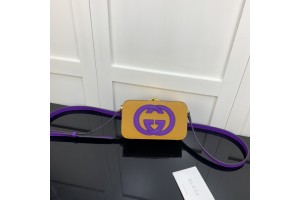 Gcc Leather Interlocking G Mini Bag  Yellow - Purple 2021 