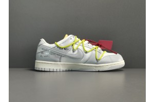 Off-White x Nike Dunk Low Lot "08 of 50" White Grey