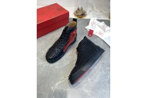 Christian Louboutin Louis - High Top Sneaker Black CLHT-056