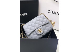 CHANEL 2020 SS Flap Bag - Blue Grey AS1786-BG