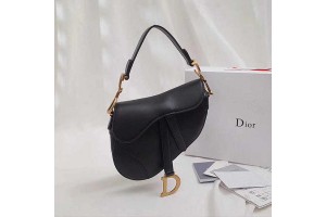 Dior Saddle Bag Original Leather - Black 