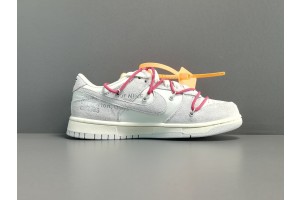 Off-White x Nike Dunk Low Lot ' 35 of 50' Neutral Grey Rose Red