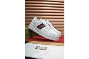 Gucci White With Web Sneakers 
