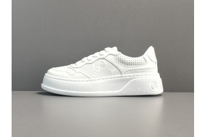 Gucci GG embossed sneaker in white leather 