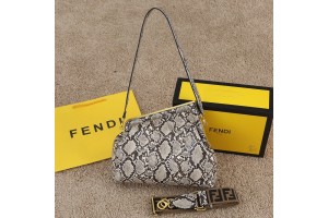 Fendi First Small White Python Leather Bag