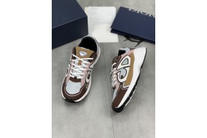 Dior B30 Sneaker Camel - Dark Brown - White - Pink BRB30-009