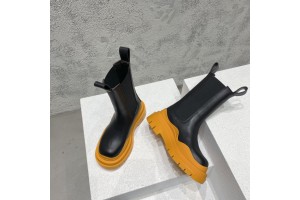 Bottega Veneta Tire Chelsea Boots - Black Orange BVTCB-007