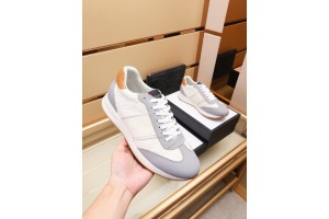 Gucci Logo White And Grey Leather Sneaker GG-S043