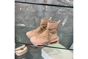 Balmain Knit and suede B-Bold high-top sneakers - Beige Pink BMSKB-001