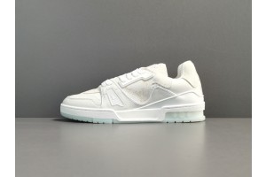 LV Trainer Sneaker White Monogram Demin