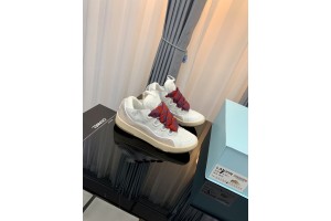 Lanvin Curb Sneakers - White Red LVCS-003