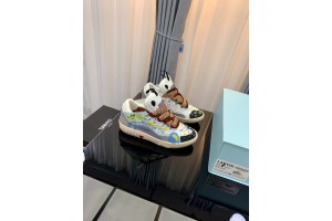 Lanvin Curb Sneaker - White Multicolor Paint LVCS-032
