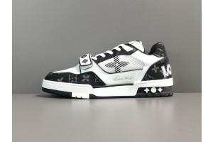 LV Trainer Sneaker Black White Monogram Demin 