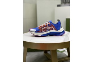 Gucci Run Sneaker in Navy - Orange - Purple Fabric GCCR-005