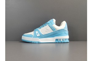 LV Trainer Low White Sky Blue
