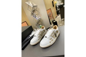 Amiri Skel Low Top Sneakers - Beige - White ASNK-021