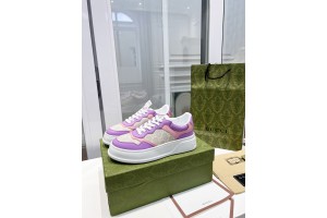 Gucci GG Sneaker In Purple - Pink - Beige 