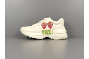 Gucci Rhyton Sneaker White with Strawberry 