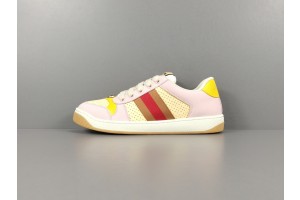 Gucci Lovelight Screener Sneaker - Pale Pink Suede ‎