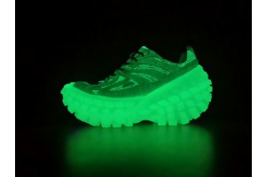 Balenciaga Defender Sneaker In Fluorescent White Mesh And Nylon