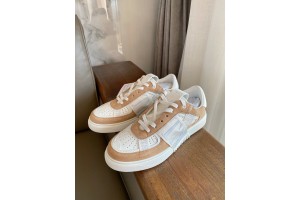 Valentino Low-Top Calfskin VL7N Sneaker -Brown White VLTCS-008